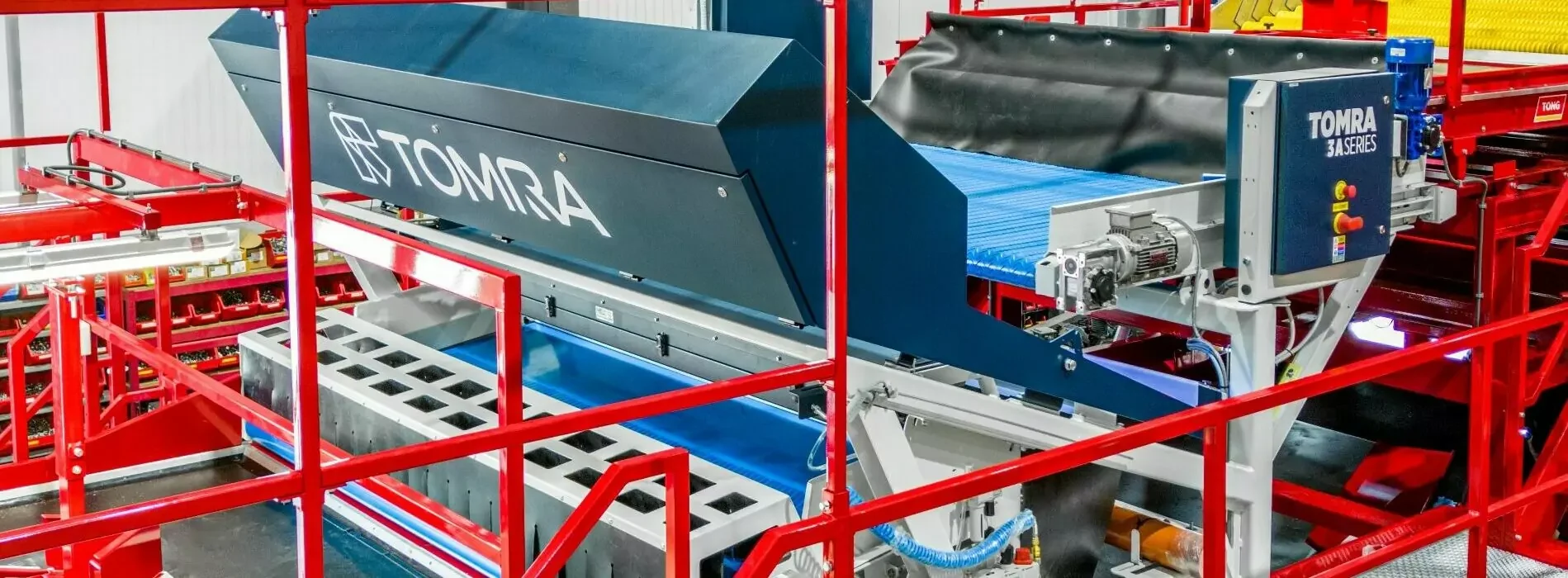 Tong Engineering-Caretaker vegetable grader hopper Tomra optical sorting