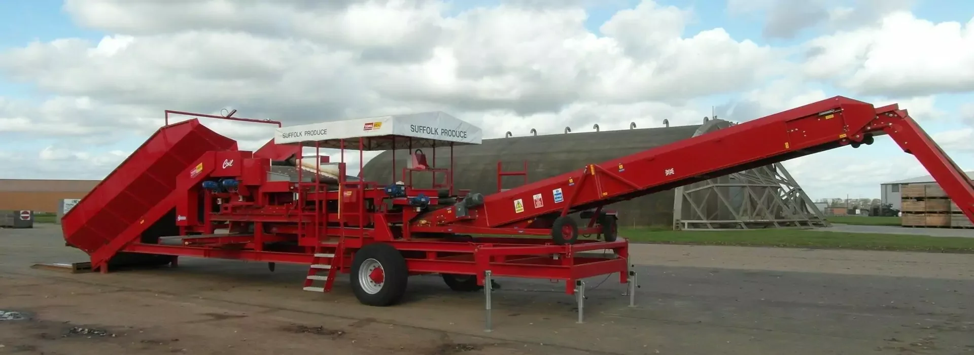 Potato & Onion Grading Machine - Fieldloader Hopper | Mobile Solution | Tong Engineering