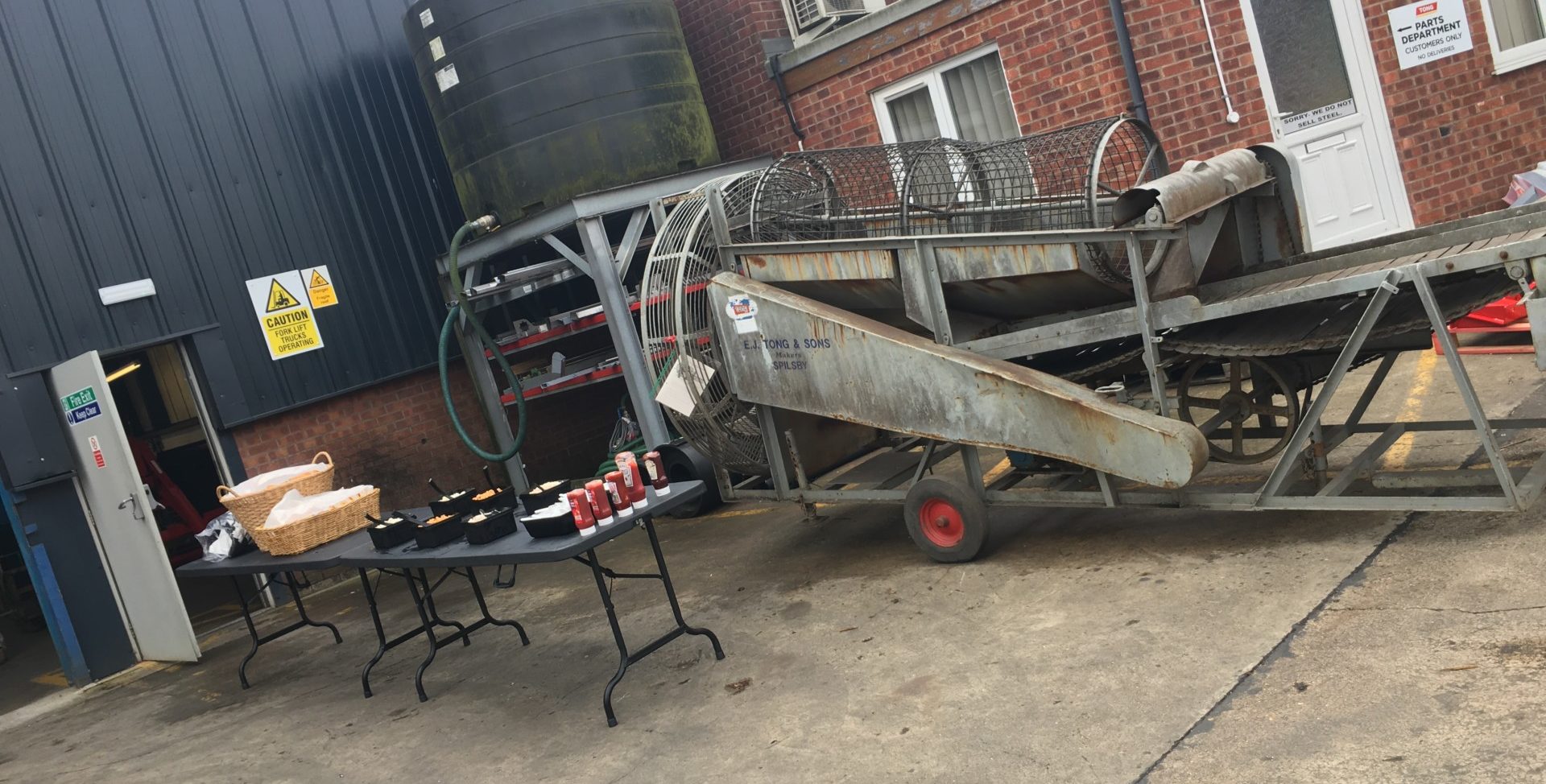 Tong Engineering Vintage Potato Sorter in company celebration