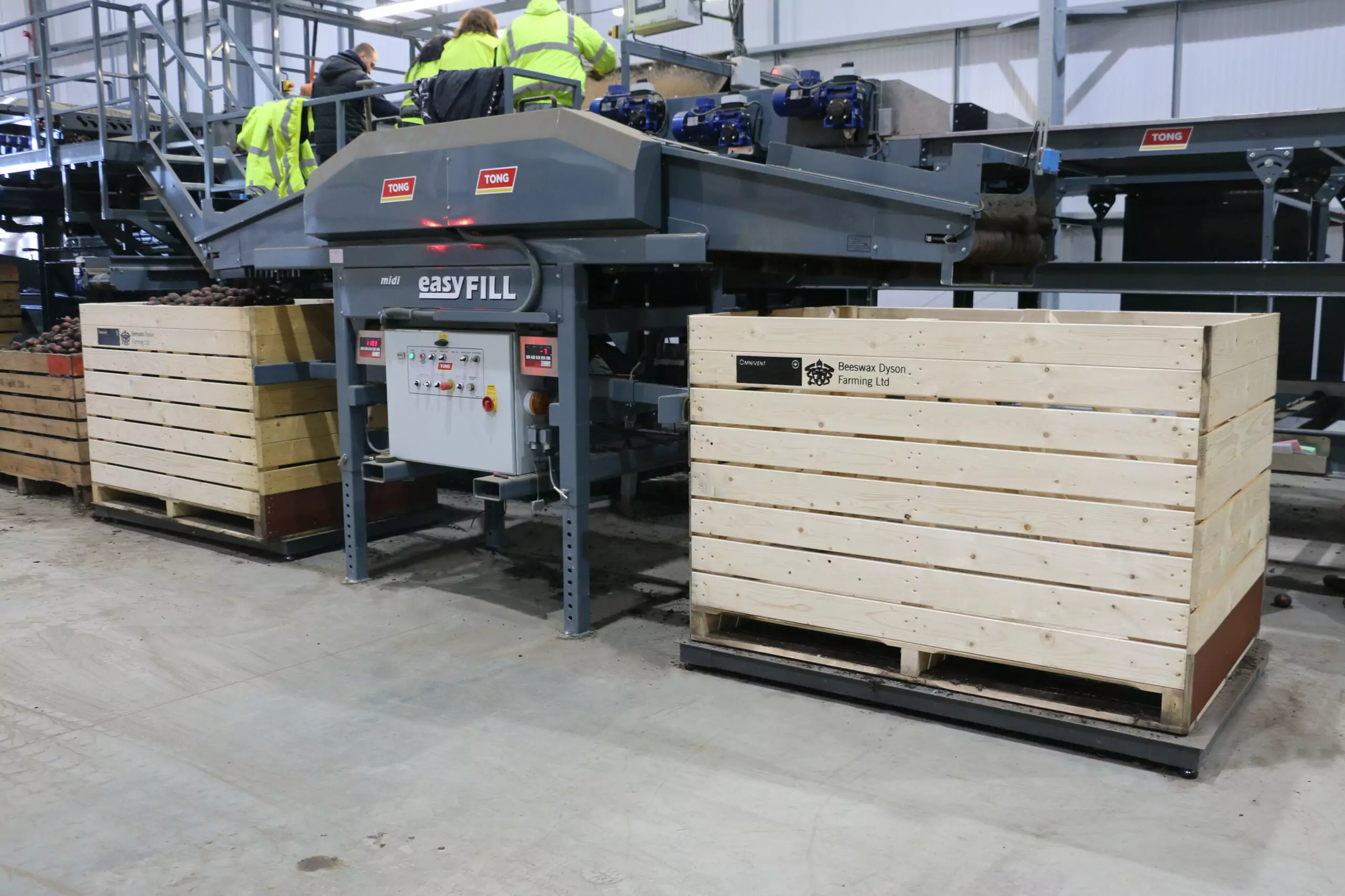 EasyFill box filler with integrated weigh platforms