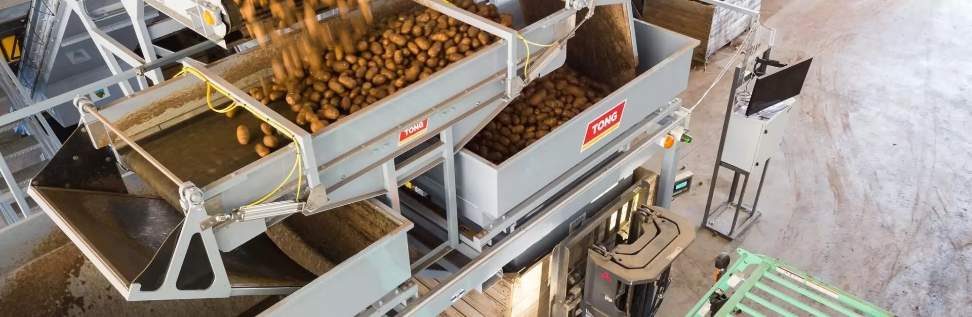 MonstaFill Tong Potato Carrot Onion Vegetable Box FIller System | Tong Engineering